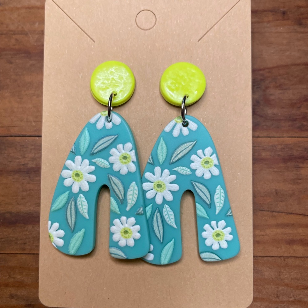 Polymer Clay and Cellulose Acetate Earrings